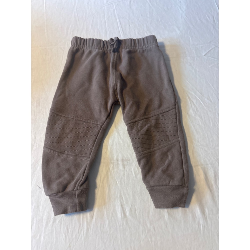 Disney Baby Jogger Pants Kids 12M Brown Excellent Moto Knee Fleece Sweatpants‎